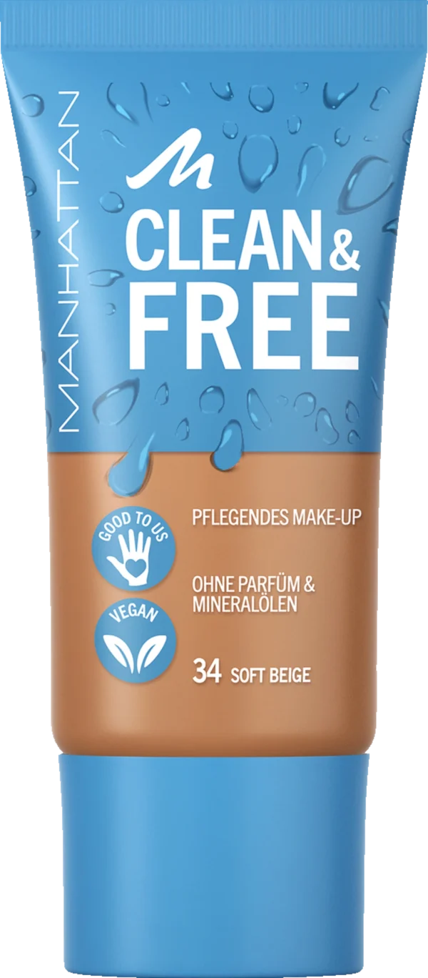 Manhattan Clean & Free Skin Tint 34 Soft Beige 1