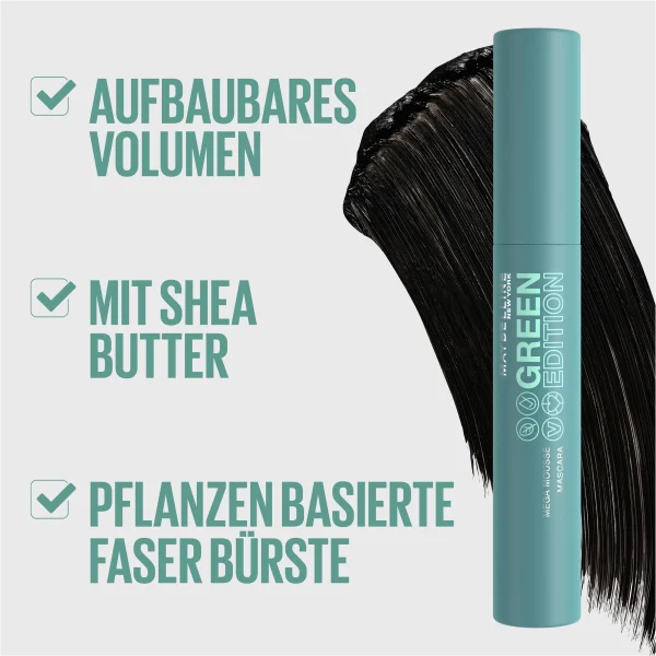 Maybelline New York GREEN EDITION Mascara VERY BLACK 8