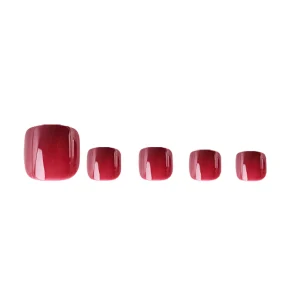 NailD Red Berries Toe Nails 6